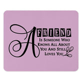 Friend Mouse Pad, Friendship Quote Gift, Best Friend Present, Motivational Mousepad, Desktop Decor, Cute Mousepad, Office Gift - Tawshia